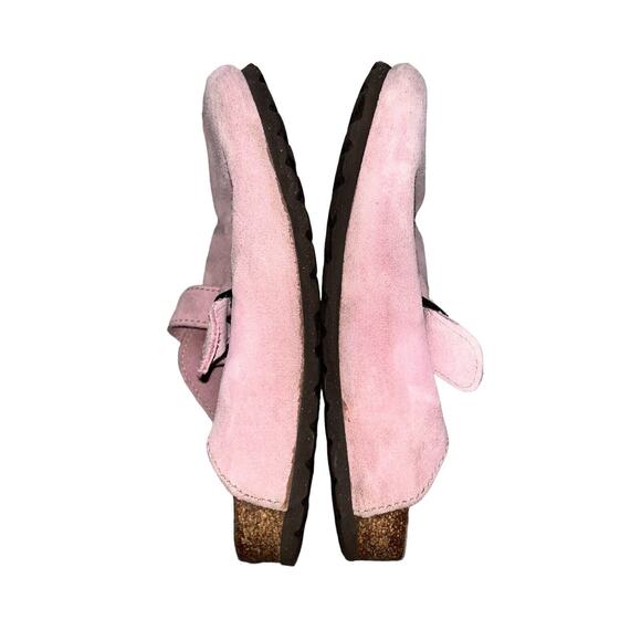 NCLUB MADE IN SPAIN Women Pink Suede Leather Mules Mocs Slip Ons Size 10M - Picture 7 of 9